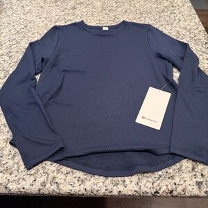 NWT Lululemon Love Modal Fleece Long-Sleeve Shirt in True Navy - Size 4